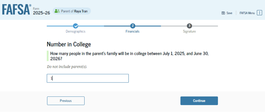How to Answer FAFSA Parent Household Information Questions - Family - How To Answer Question 43d On Fafsa